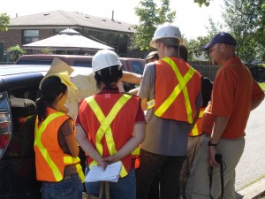 The assessment team in Vaughan, Ont. in August 2009.