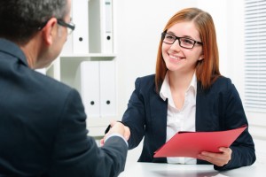 handshake while job interviewing