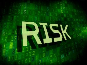 risk word isolated on digital background