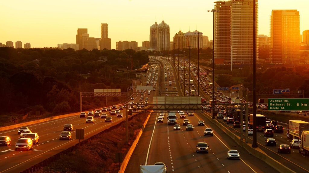 Insurance fraud in the Greater Toronto Area pictured on a highway.