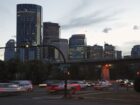 Busy Calgary Evening Skyline